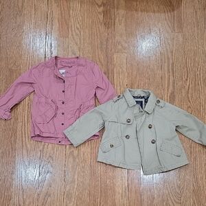 Joe Fresh Kids Pink and Gap Kids Beige coats